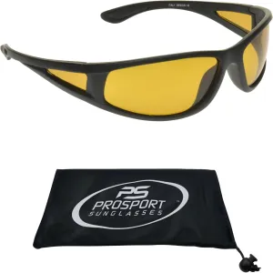 proSPORT Yellow Polarized Sunglass Men Women Sport Night Vision Driving Motorcycle Riding