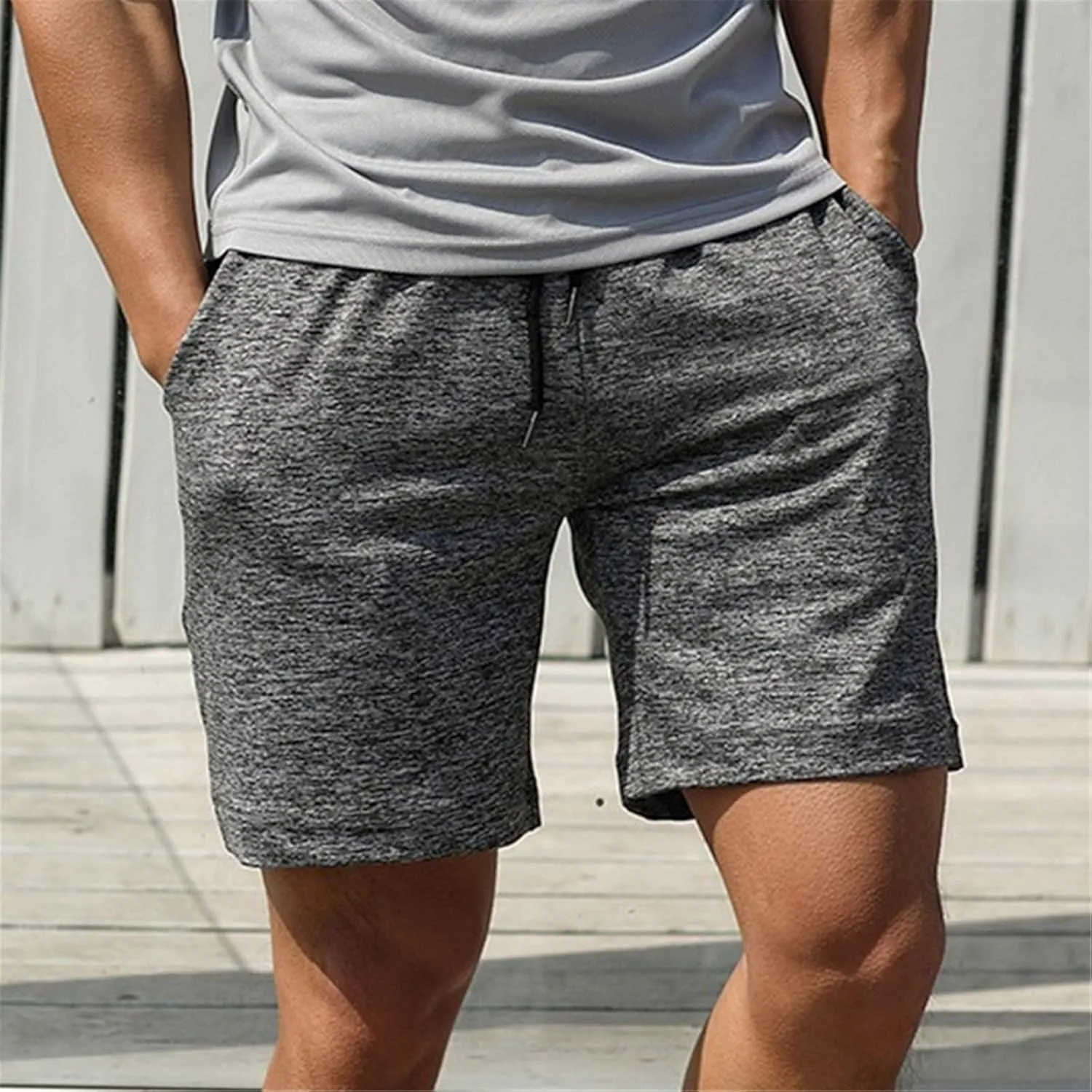Quick Dry Running Shorts Men Solid Sports Clothing Fitness Bodybuilding Short Pants Sport Training Beach Shorts