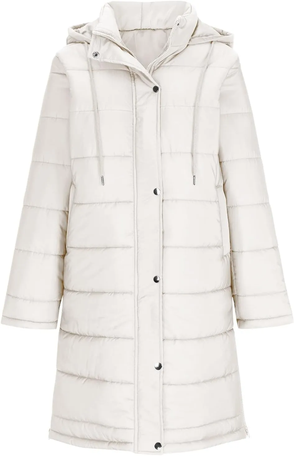 Quilted Lightweight Jackets for Women Warm Winter Coats Long Hooded Puffer Jackets Thickened Down Coats Outerwear