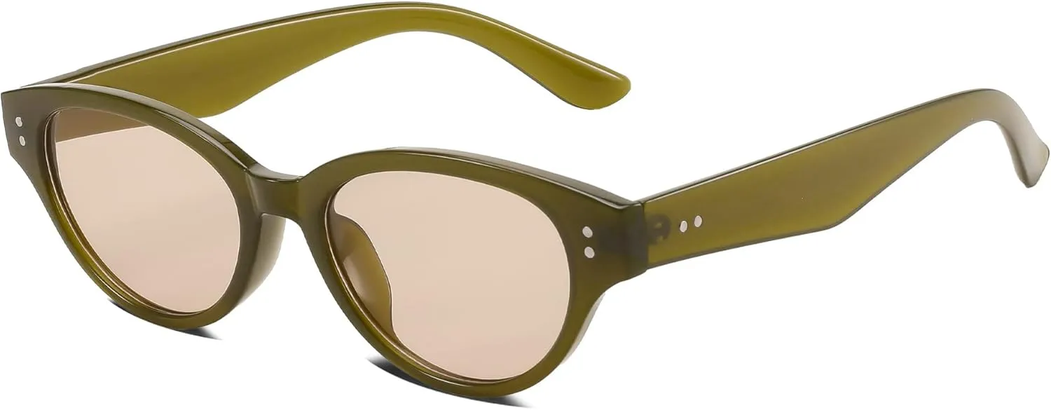Rerto Cat Eye Sunglasses for Women Trendy 90s Vintage Sun Glasses Classic Shades UV400 Protection