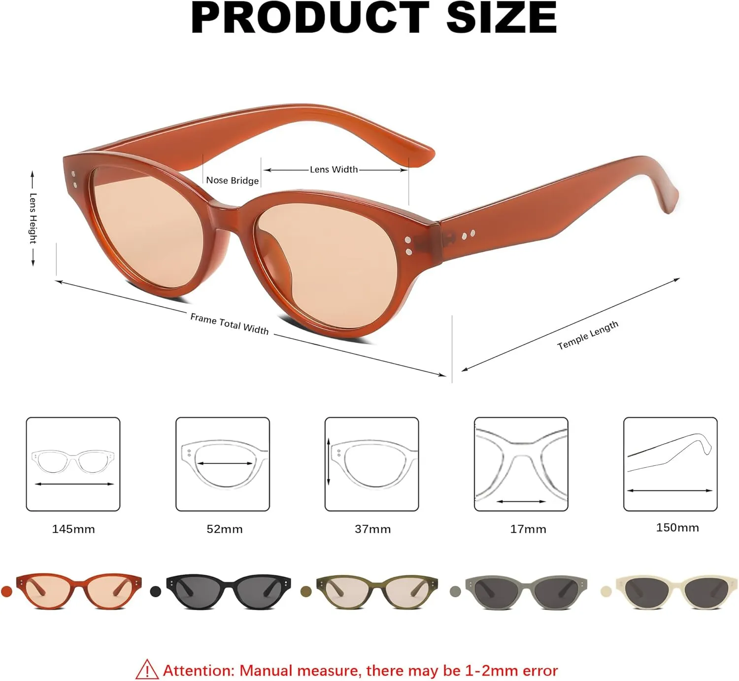 Rerto Cat Eye Sunglasses for Women Trendy 90s Vintage Sun Glasses Classic Shades UV400 Protection