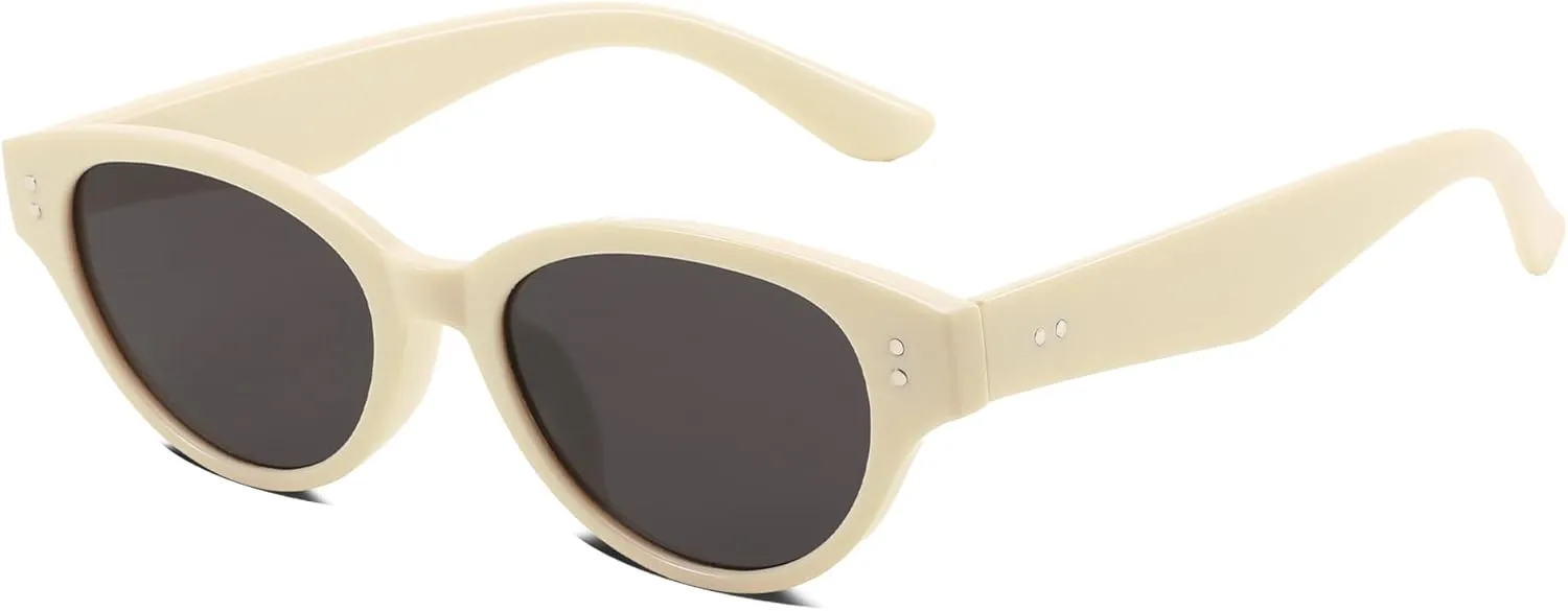 Rerto Cat Eye Sunglasses for Women Trendy 90s Vintage Sun Glasses Classic Shades UV400 Protection