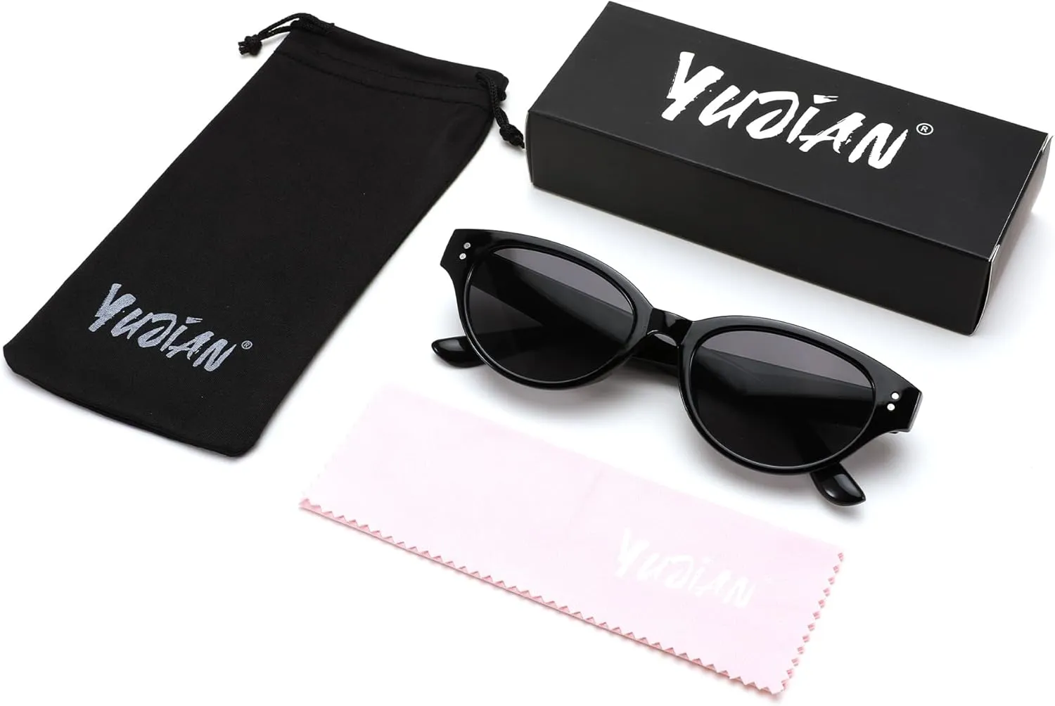 Rerto Cat Eye Sunglasses for Women Trendy 90s Vintage Sun Glasses Classic Shades UV400 Protection