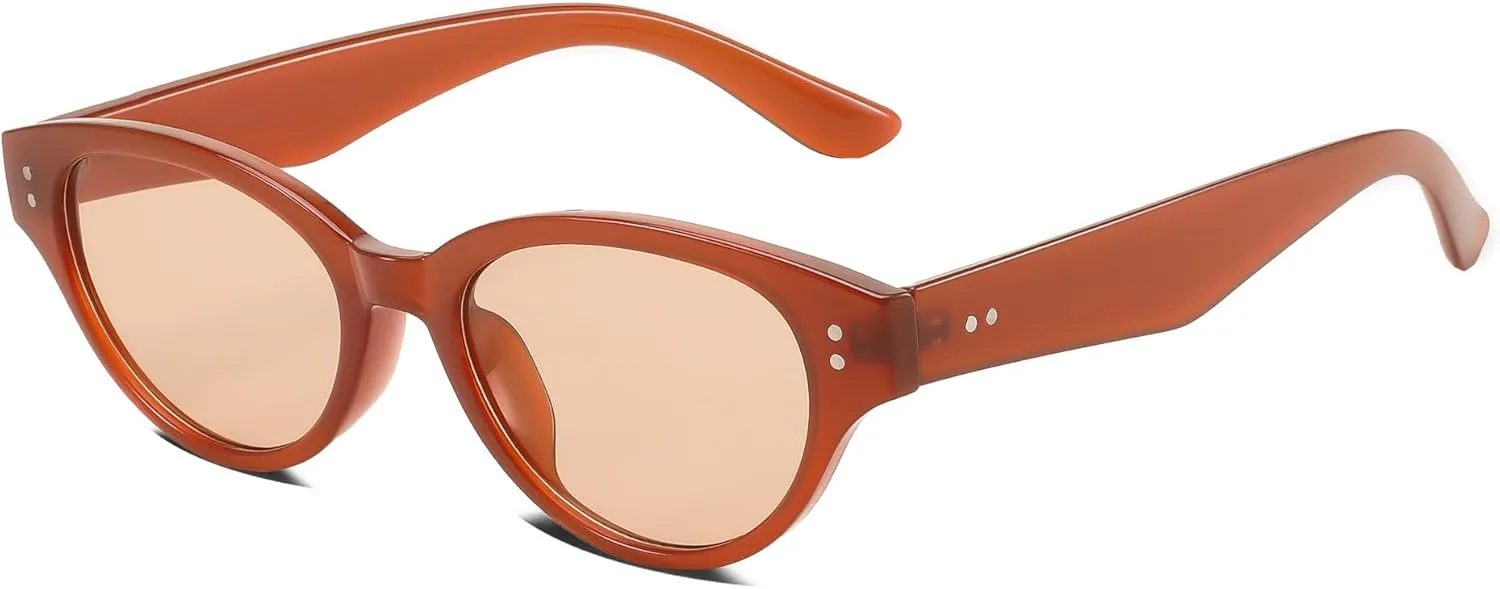 Rerto Cat Eye Sunglasses for Women Trendy 90s Vintage Sun Glasses Classic Shades UV400 Protection