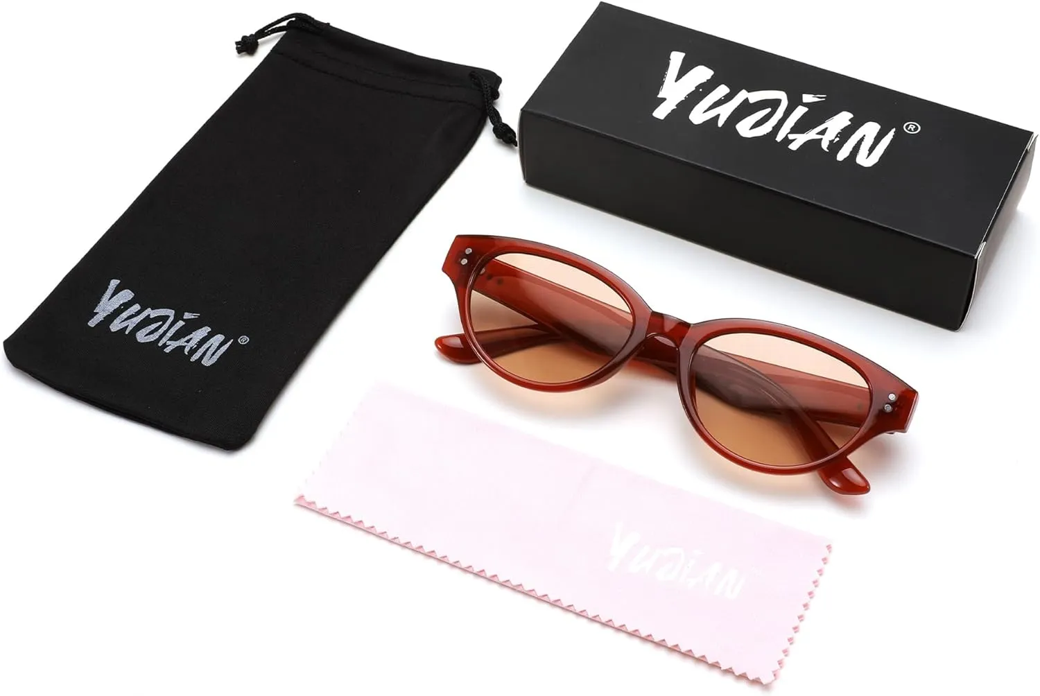 Rerto Cat Eye Sunglasses for Women Trendy 90s Vintage Sun Glasses Classic Shades UV400 Protection