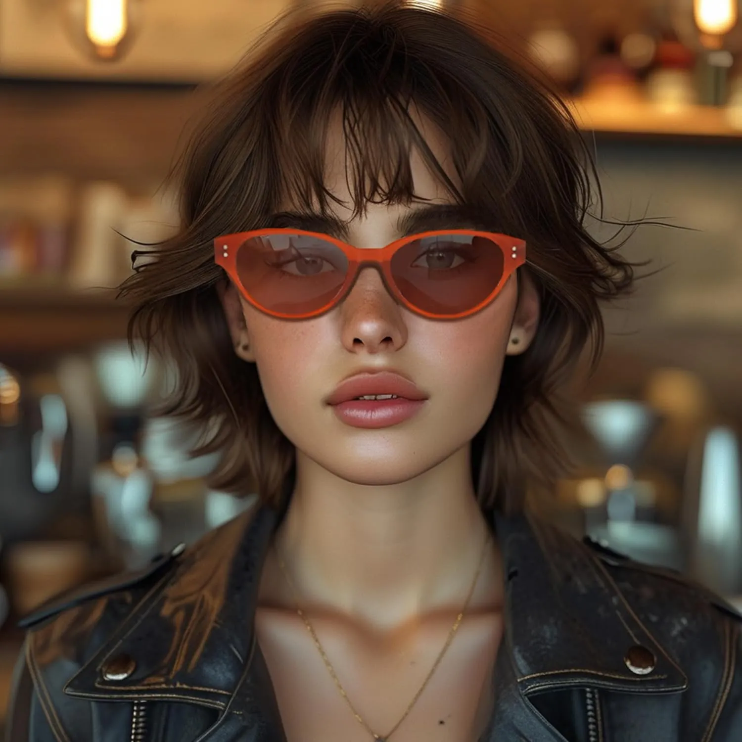 Rerto Cat Eye Sunglasses for Women Trendy 90s Vintage Sun Glasses Classic Shades UV400 Protection