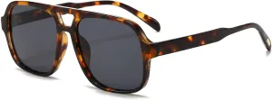 Retro Aviator Sunglasses for Women Men Trendy Classic 70s Square Aviator Sun Glasses Vintage Shades