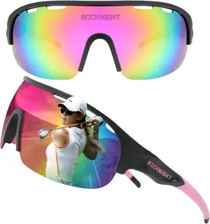 ROCKNIGHT HD Polarized Sports Sunglasses for Cycling, Biking, Baseball & Volleyball Etc- UV Protection, Lightweight & Durable