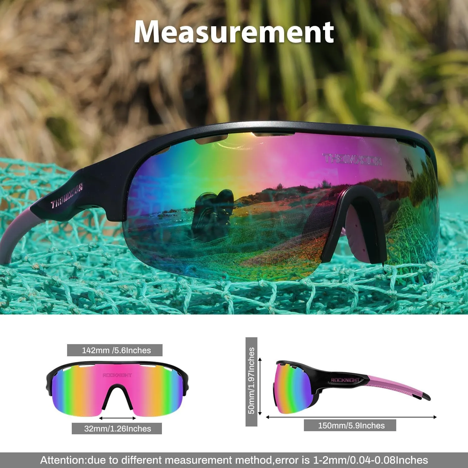 ROCKNIGHT HD Polarized Sports Sunglasses for Cycling, Biking, Baseball & Volleyball Etc- UV Protection, Lightweight & Durable
