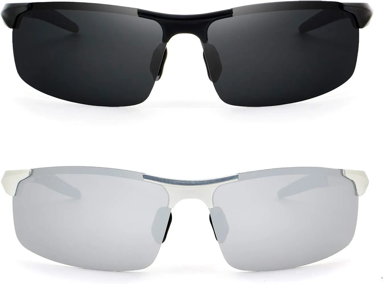 RONSOU Men Sport Al-Mg Polarized Sunglasses Unbreakable for Driving Cycling Fishing Golf