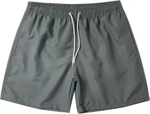 Running Shorts for Men Trendy Solid Color Athletic Shorts Casual Quick-Dry Gym Shorts Elastic Waist Drawstring Shorts