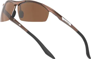 SIPLION Men's Sunglasses Polarized Sport Glasses for golf fishing driving Metal Frame Sun glasses