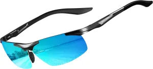 SIPLION Men's Sunglasses Polarized Sport Glasses for golf fishing driving Metal Frame Sun glasses
