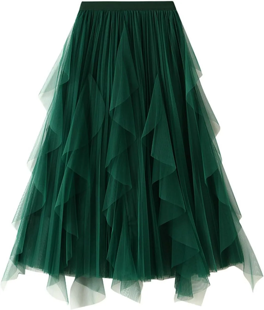 Skirt for Women Elastic Waist Tiered Maxi Skirt A-Line High Waist Long Skirt Bohemian Print Casual Beach Outfits