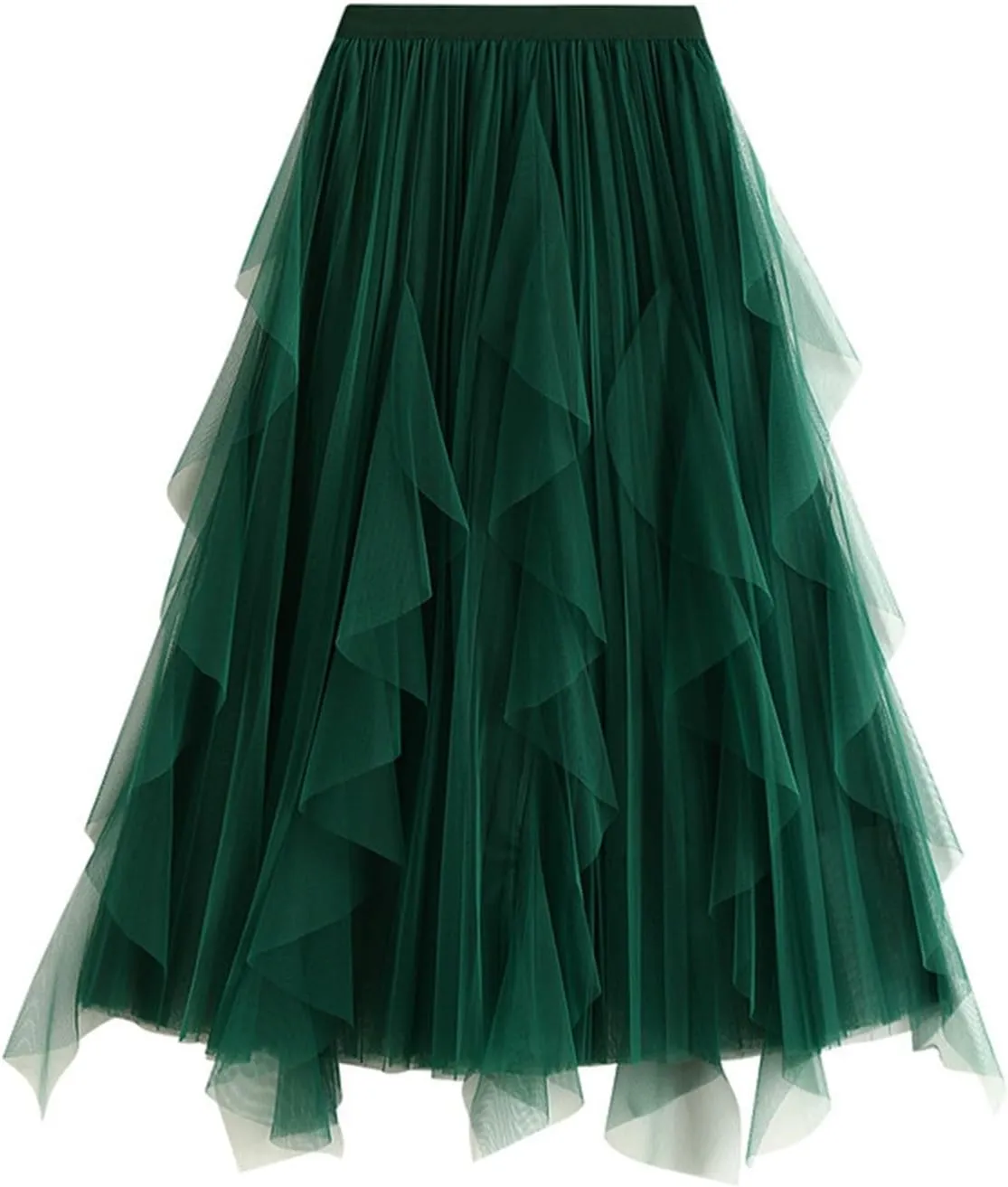 Skirt for Women Elastic Waist Tiered Maxi Skirt A-Line High Waist Long Skirt Bohemian Print Casual Beach Outfits