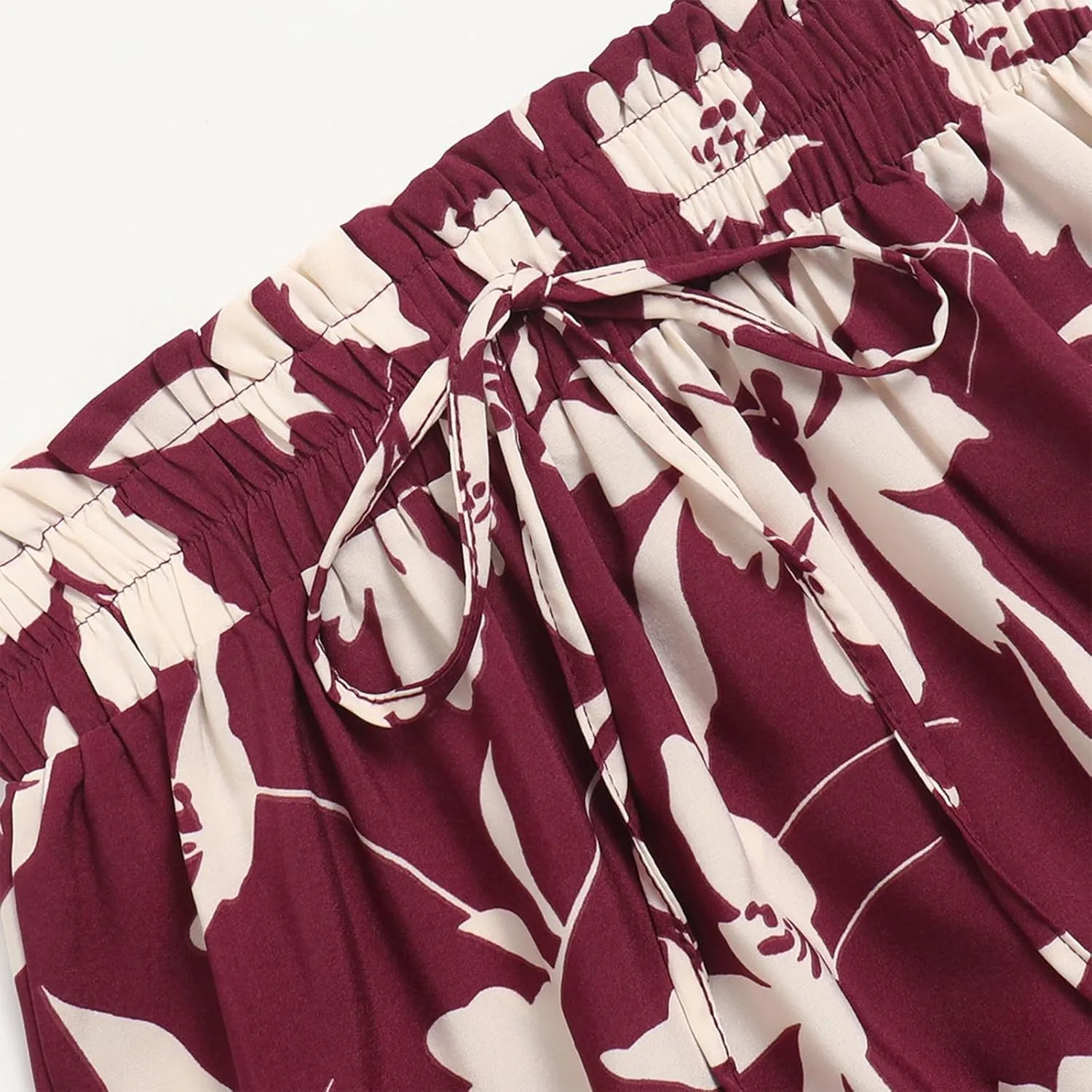 Skirts for Women Elastic Waist Loose Lace Casual Summer Fake Drawstring Flowy Tiered Renaissance Skirt