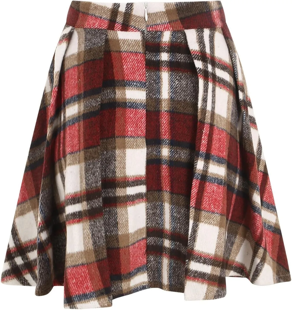 Skirts for Women Trendy Plaid Y2K High Elastic Waist Flowy Ruffles Casual Pleated Short Skirts for Summer Streetwear