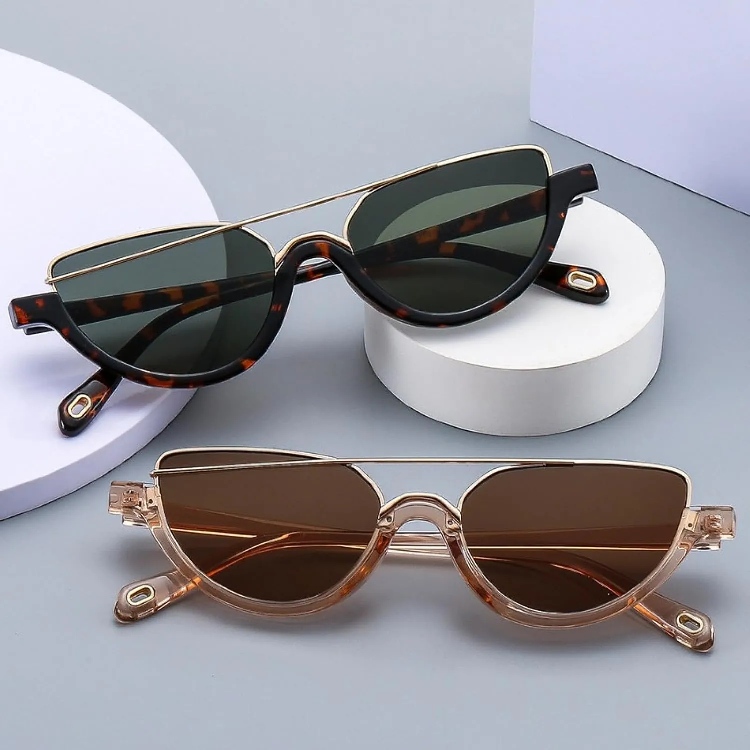 Small Frame Cat's Eye Sunglasses Women's Fashion Sun Glasses Classic Men's Vintage Eyewear Uv400