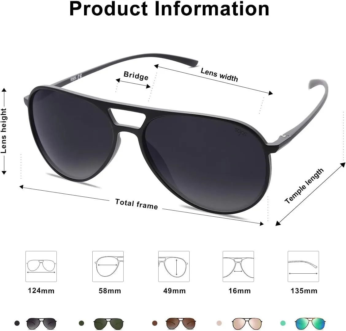 SOJOS Classic Polarized Ultra Lightweight Flexible Men Women Sunglasses JOURNEY SJ2065