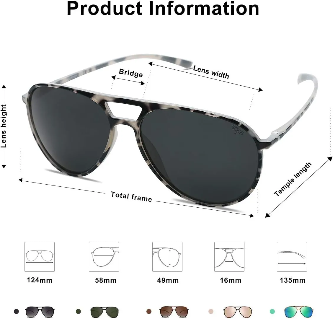 SOJOS Classic Polarized Ultra Lightweight Flexible Men Women Sunglasses JOURNEY SJ2065