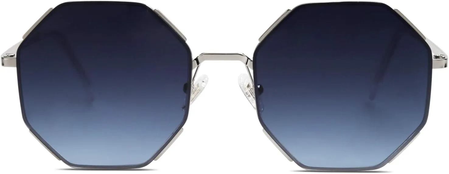 SOJOS Sunglasses for Women Men Classic Retro Polygon Shades UV400
