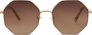 SOJOS Sunglasses for Women Men Classic Retro Polygon Shades UV400