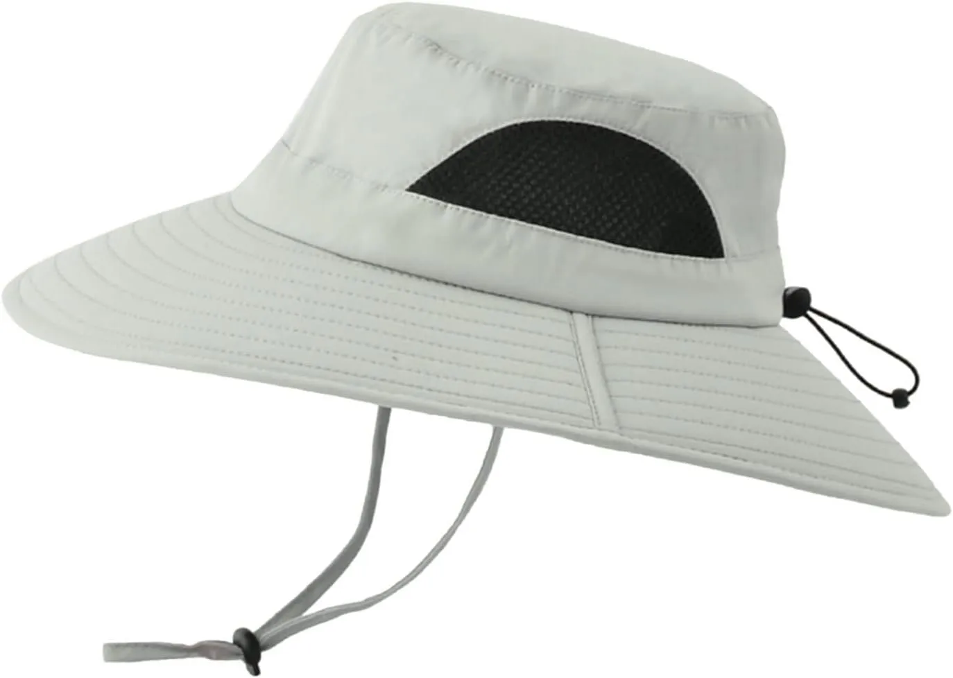 Solid Colors Cotton Bucket Hats with String Mesh Breathable Wide Brim Sun Hats Travel Hiking Fisherman Cap