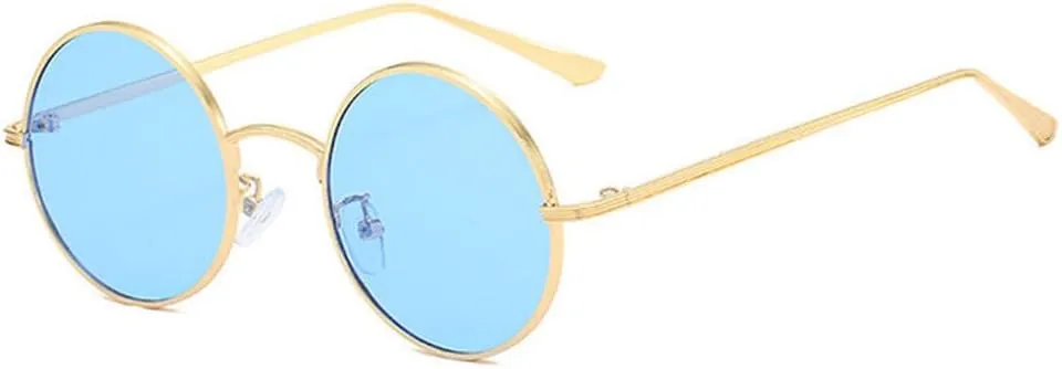 SPOAVGYZ-Classic Men Round Sunglasses Women Metal Frame UV400 Sun Glasses Men's Female Fashion Eyewear