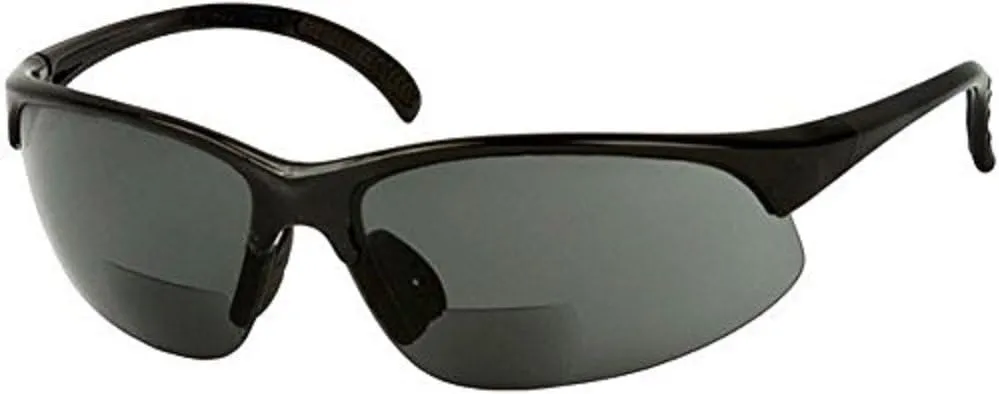 Sport Wrap Bifocal Sunglasses - Outdoor Reading/Activity Sunglasses - Soft Pouch Included