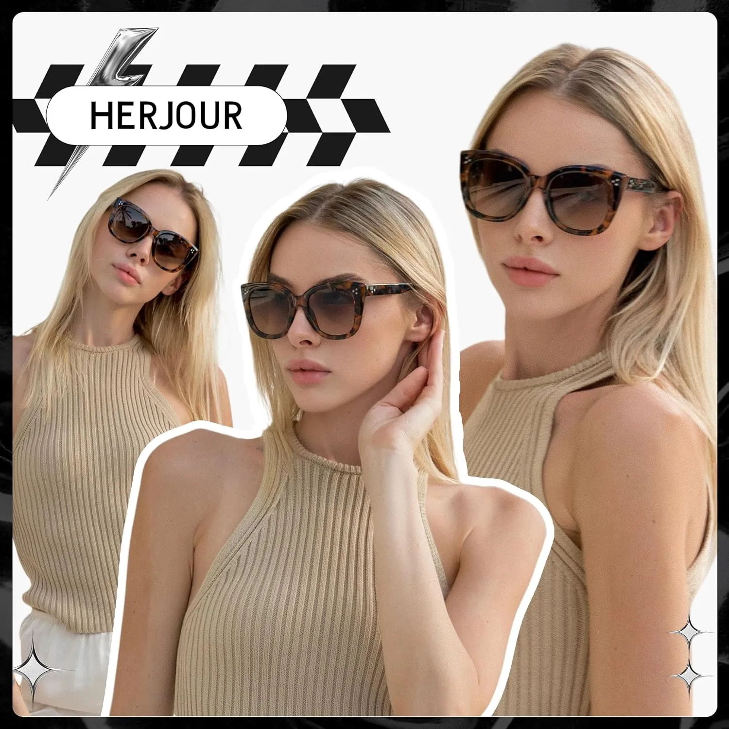 Square Retro Trendy Cat Eye Sunglasses Womens Mens 90s Classic Vintage Sun Glasses AR82222