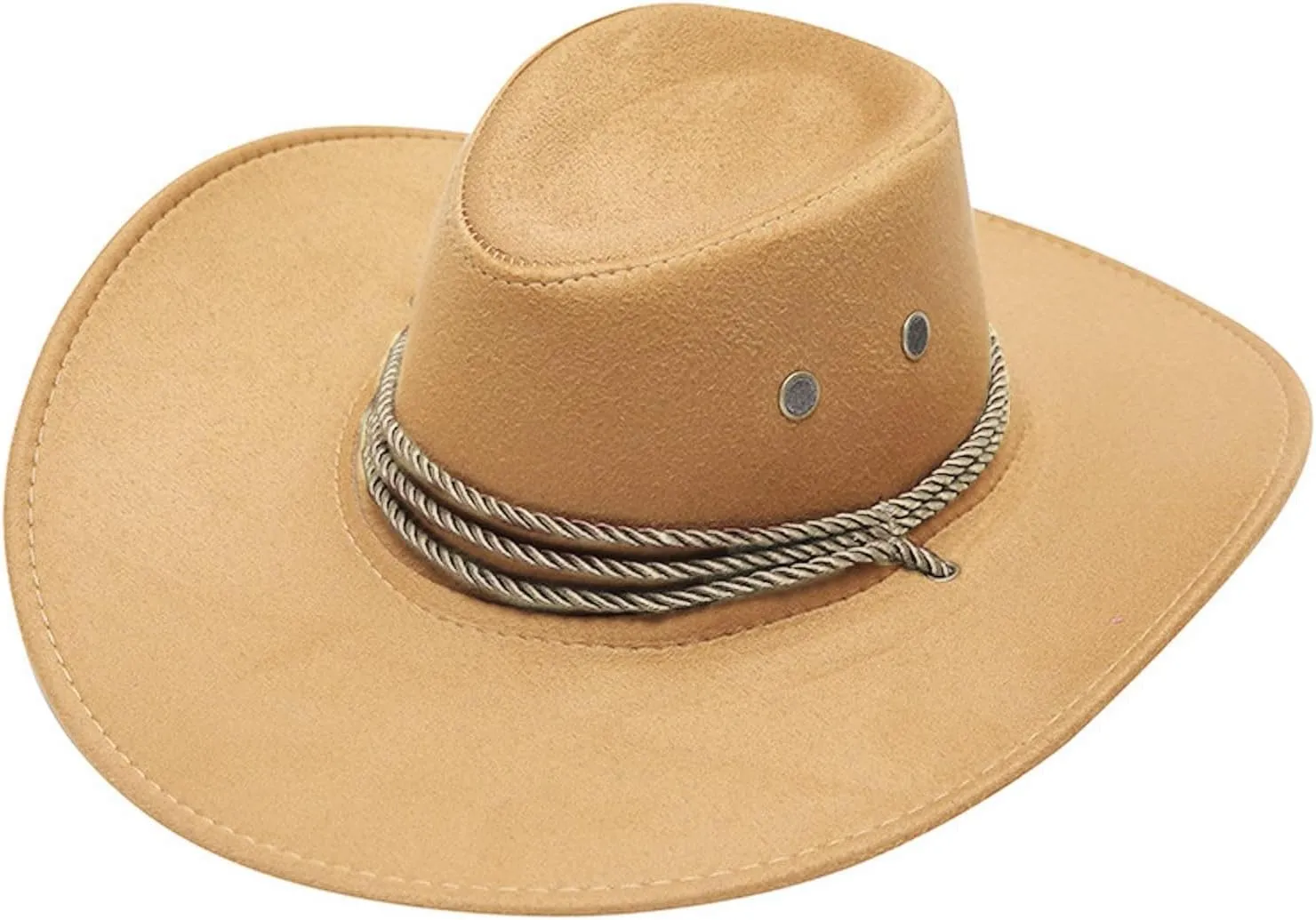 Straw Cowboy Hat Classic Western Hats for Women Cowgirl Sun Beach Cap Summer Outback Shapeable Wide Brim