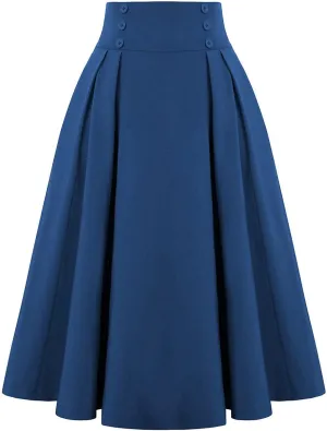Summer Casual Flowy Long Skirts Women Boho Floral Elastic High Waist Tiered Pleated Beach Maxi Skirt