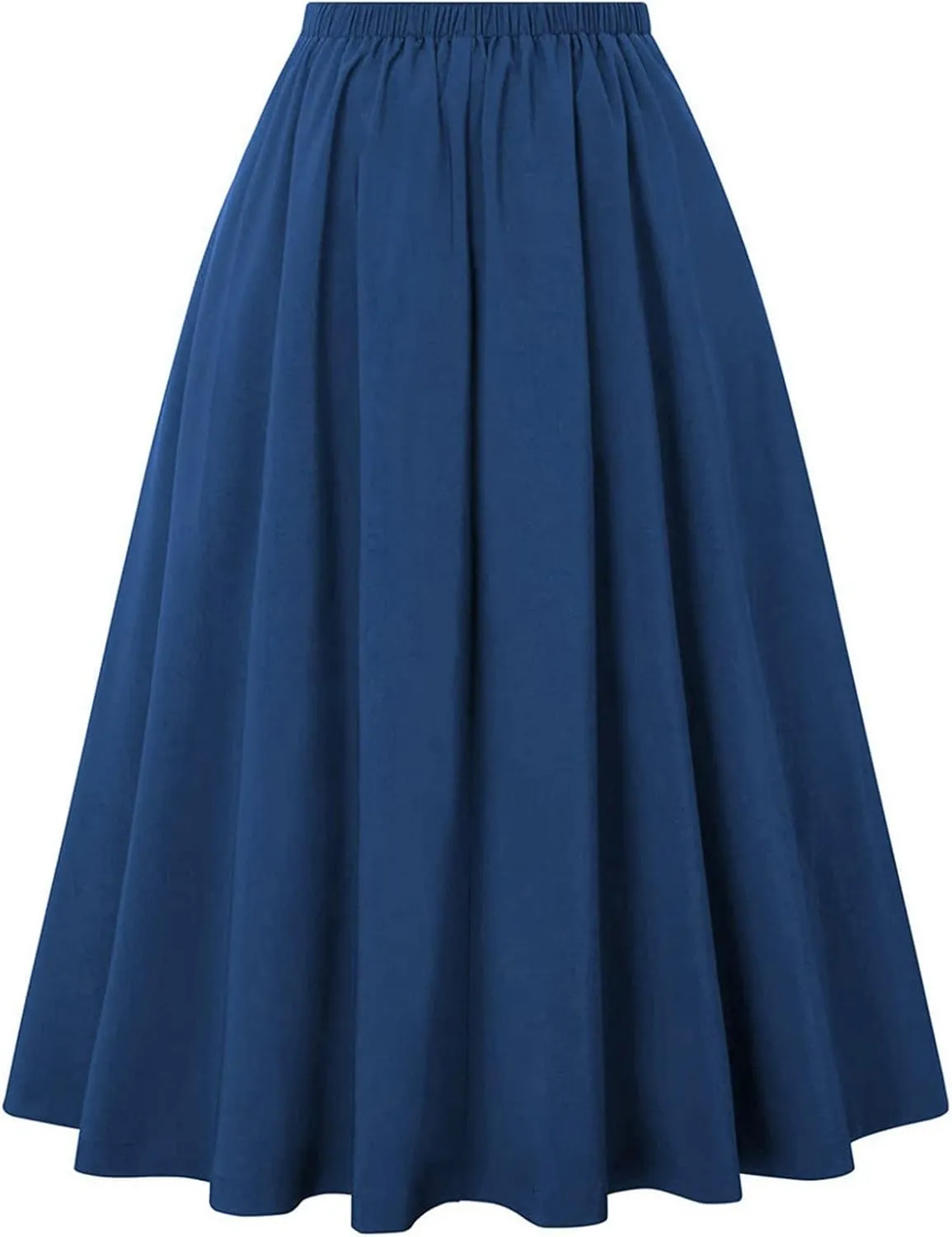 Summer Casual Flowy Long Skirts Women Boho Floral Elastic High Waist Tiered Pleated Beach Maxi Skirt
