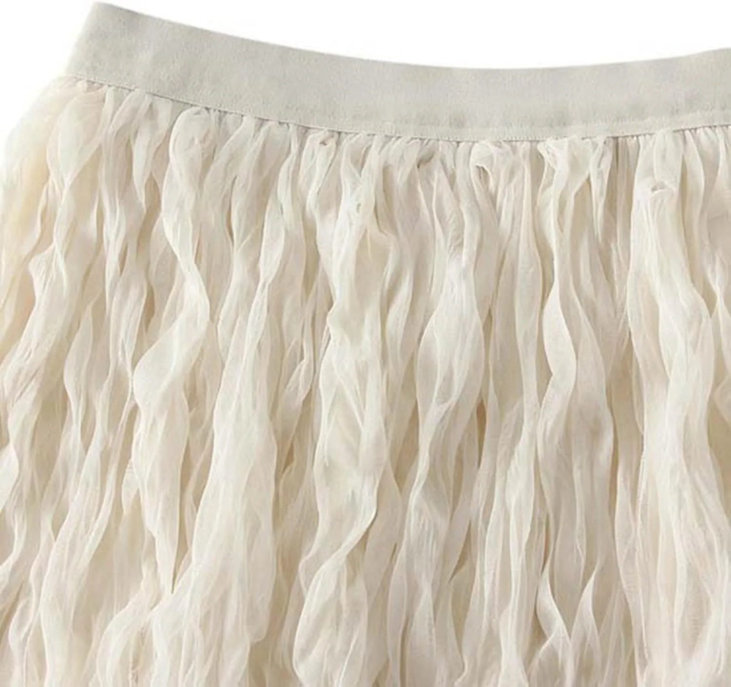 Summer Skirt for Women Trendy High Elastic Waist Lightweight Sheer A-Line Pleated Flared Maxi Shirts Long Streetwear