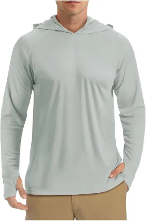 Sun Shirts for Men UPF 50  Sun Protection Hoodie T-Shirt Long Sleeve SPF Outdoor Fishing Lightweight UV Hiking Shirts