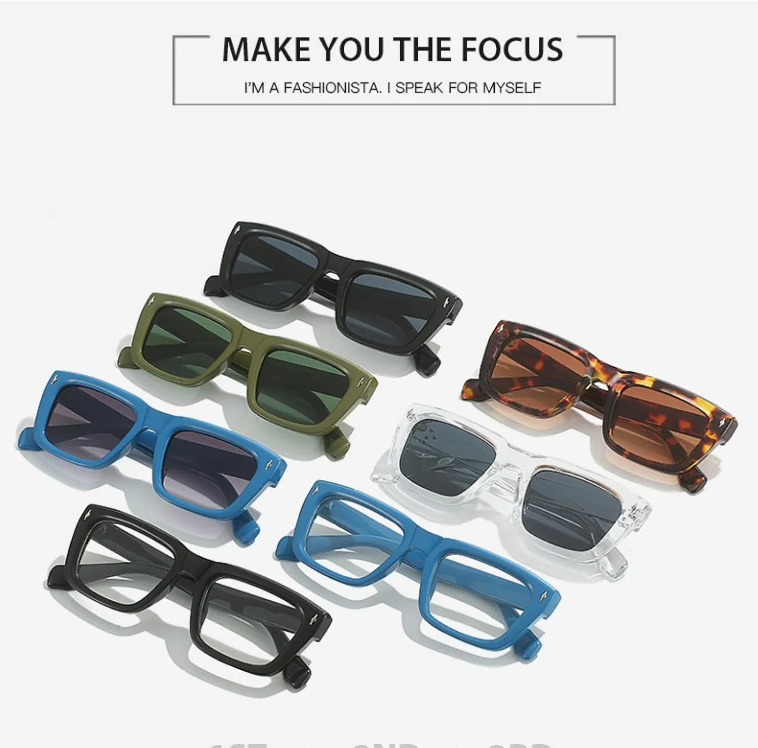 Sunglasses for Men and Women Anti-purple Line Tour Driving Sport Uv400 Sunglasses Simple Thick Frame Wide Legs