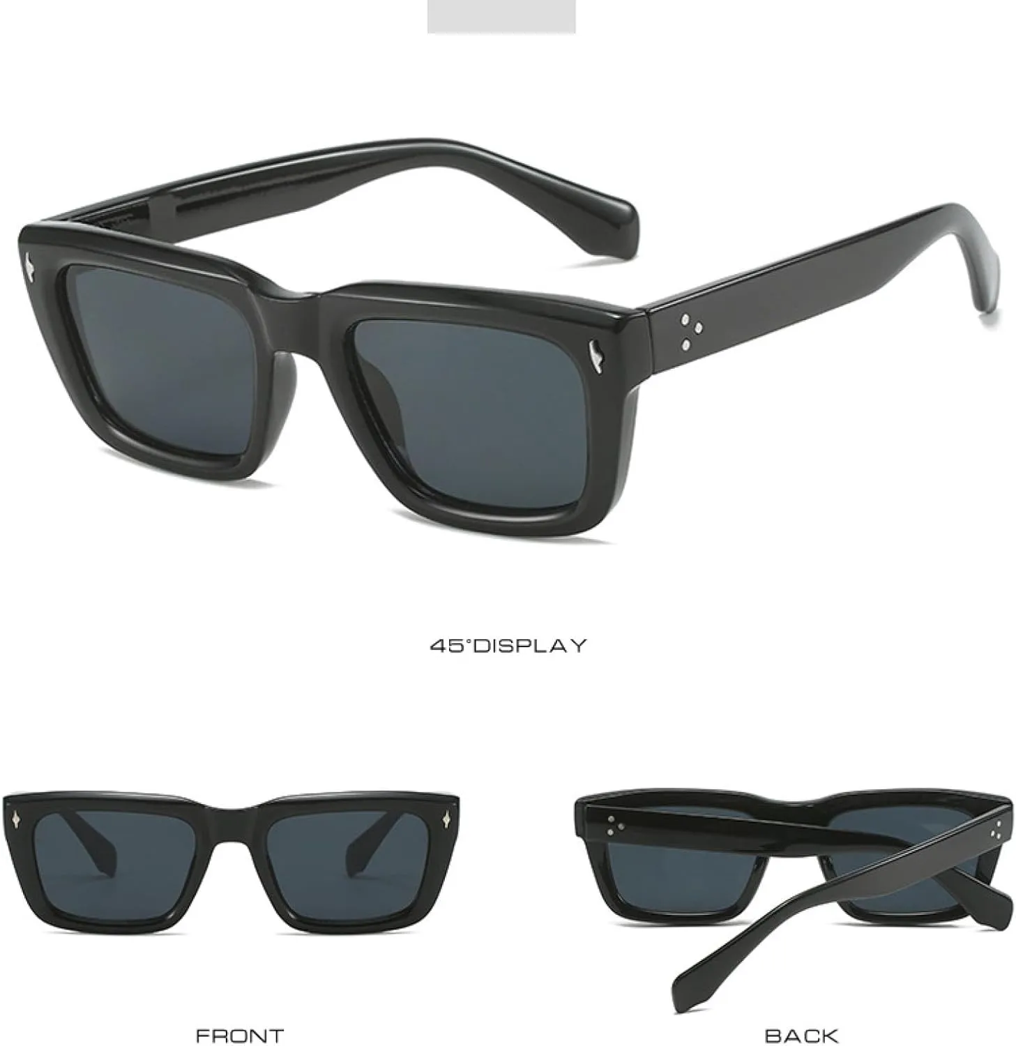 Sunglasses for Men and Women Anti-purple Line Tour Driving Sport Uv400 Sunglasses Simple Thick Frame Wide Legs