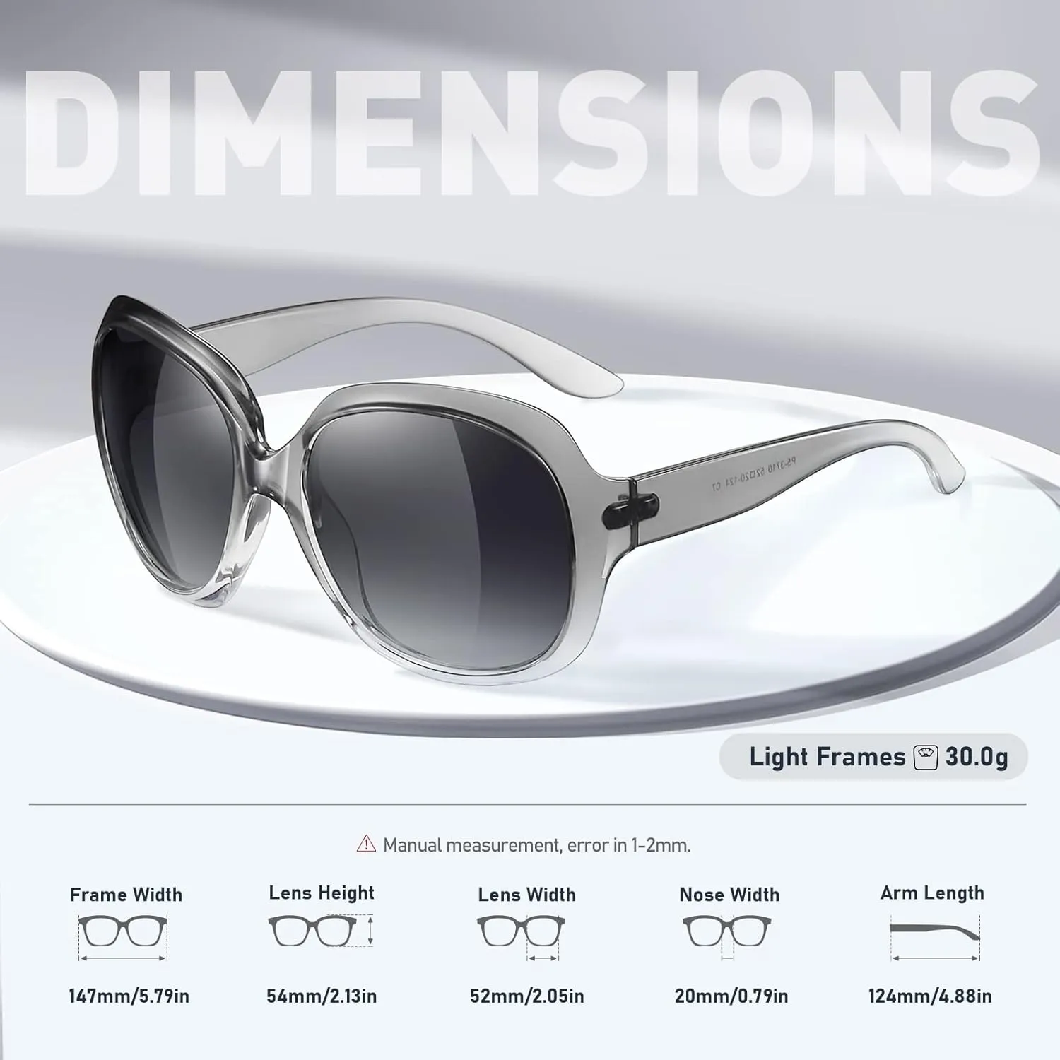 Sunglasses Womens Polarized Oversized Sunglasses for Women Trendy Classic Large Driving Sun Glasses UV400 Protection
