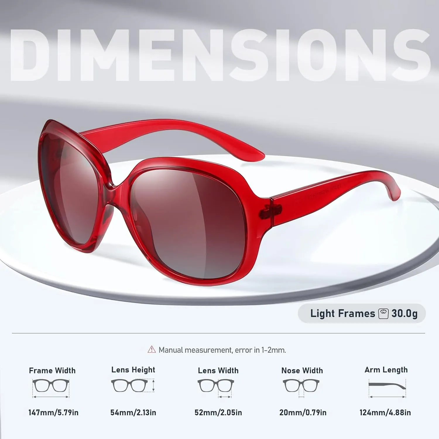 Sunglasses Womens Polarized Oversized Sunglasses for Women Trendy Classic Large Driving Sun Glasses UV400 Protection