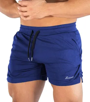 Surenow Mens Running Gym Shorts 3 Inch Breathable Lightweight Athletic Sport Shorts Training Workout Shorts with Pockets