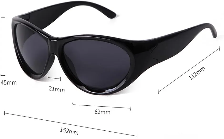 Trend Cat Eye Sport Sunglasses Men Women Rectangle Shades Lens Sun Glasses UV400