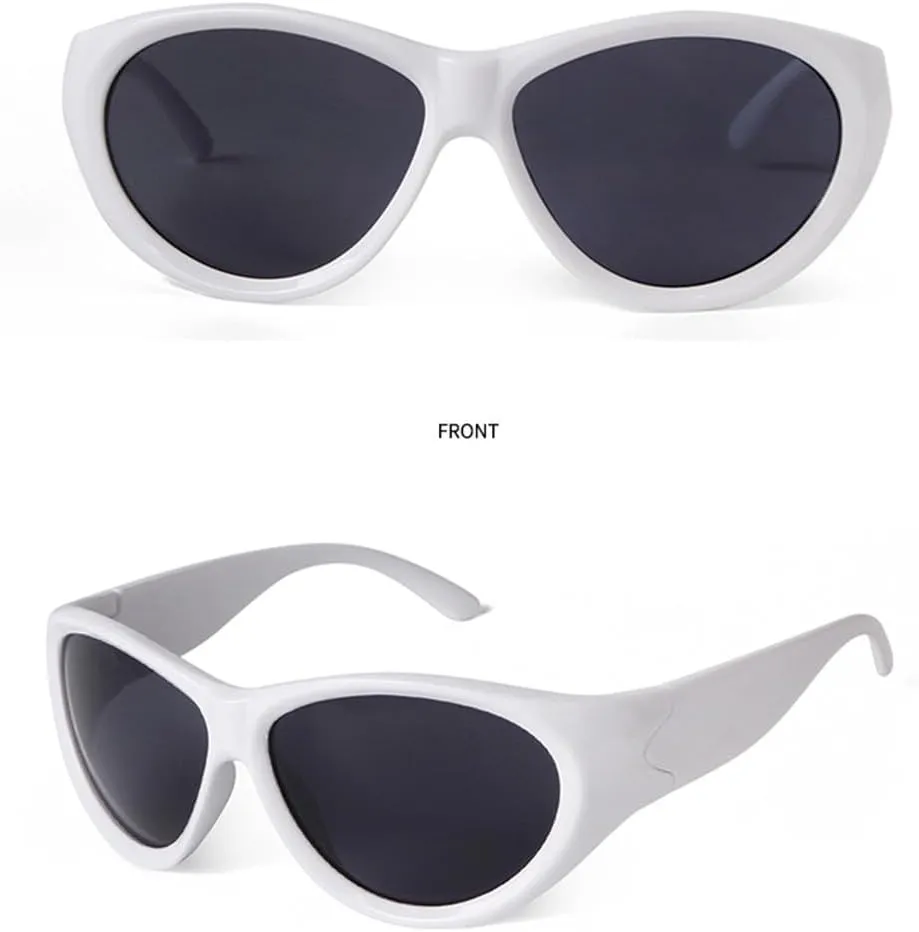 Trend Cat Eye Sport Sunglasses Men Women Rectangle Shades Lens Sun Glasses UV400