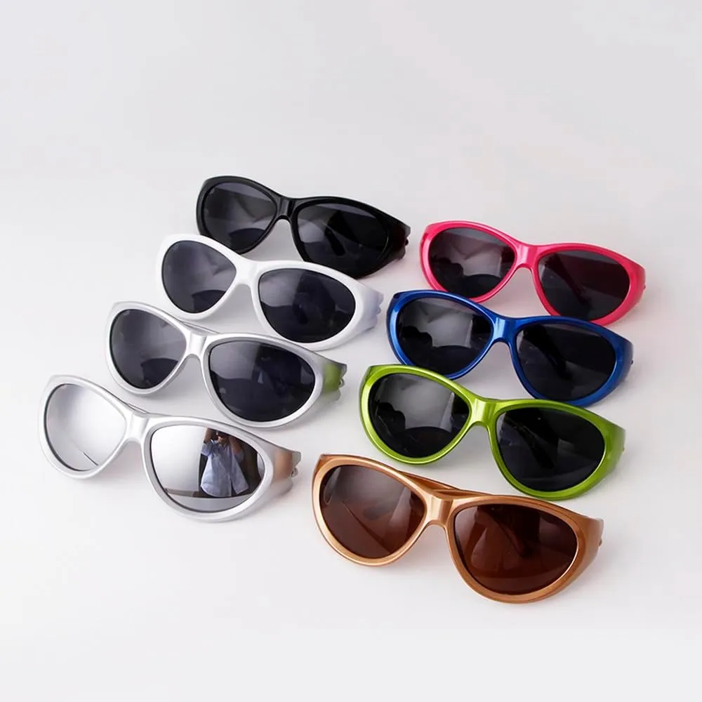 Trend Cat Eye Sport Sunglasses Men Women Rectangle Shades Lens Sun Glasses UV400
