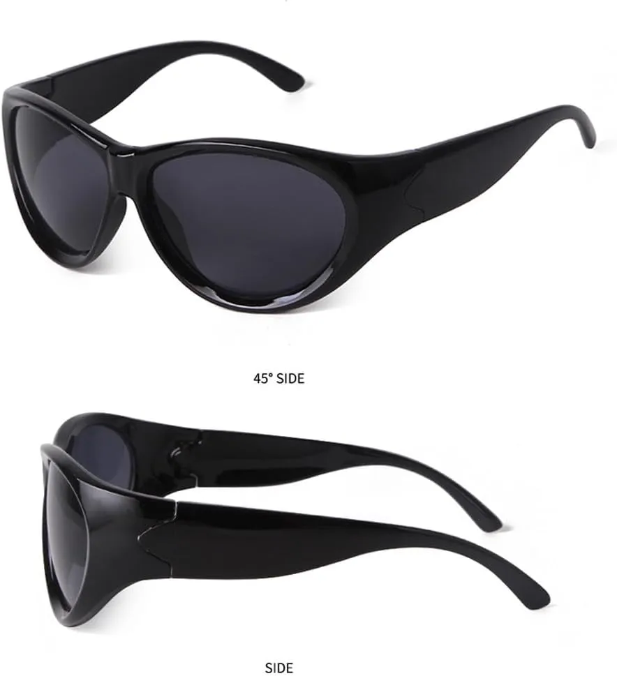 Trend Cat Eye Sport Sunglasses Men Women Rectangle Shades Lens Sun Glasses UV400