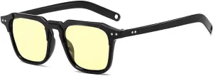 Trendy Rivets Sunglasses Men Fashion Sunglasses Women Retro Classic Clear Glasses Female Uv400