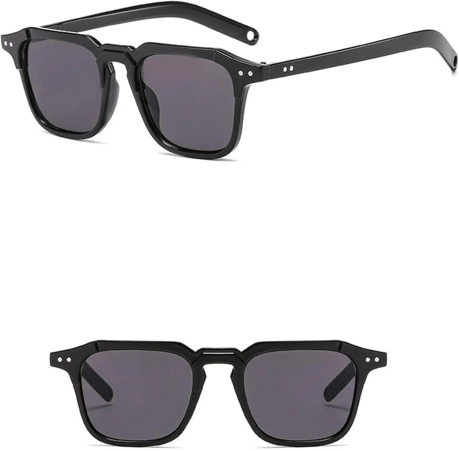 Trendy Rivets Sunglasses Men Fashion Sunglasses Women Retro Classic Clear Glasses Female Uv400