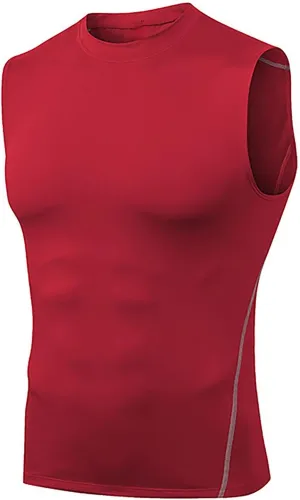 Uillui Mens Compression Shirts Sleeveless Slimming Shaper Vest Gym Workout Muscle Tank Tops Tummy Control Sports Undershirts