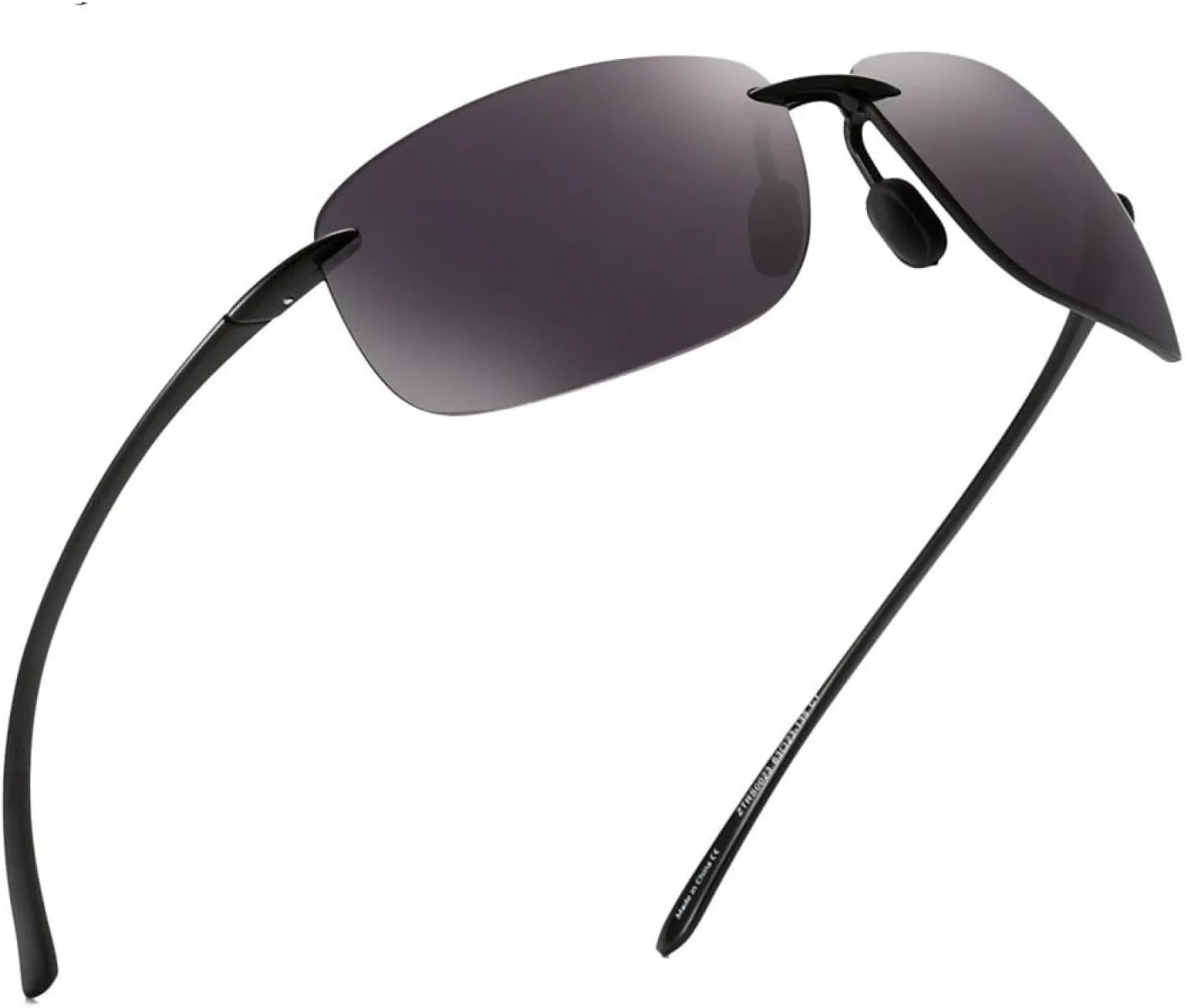 Ultralight Sport Sunglasses for Men Women Rimless Frame for Running Fishing Cycling Driving