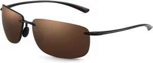 Ultralight Sport Sunglasses for Men Women Rimless Frame for Running Fishing Cycling Driving