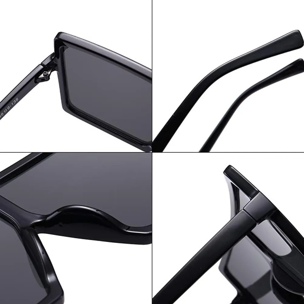 Ultralight Square Oversized Sunglasses Classic Fashion Style 100% UV Protection for Women Men